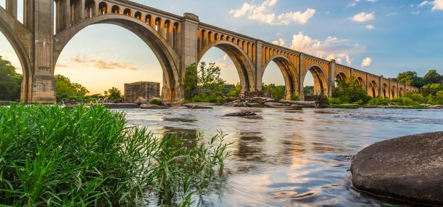 Richmond Railroad Bridge on James River in Virginia